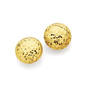 9ct Gold Button Studs