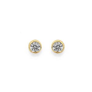 9ct Gold CZ Children's Stud Earrings