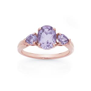 9ct Rose Gold Pink Amethyst Ring