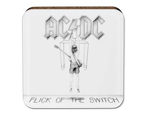 ACDC Flick Of The Switch Album Cork Back Drink Coaster