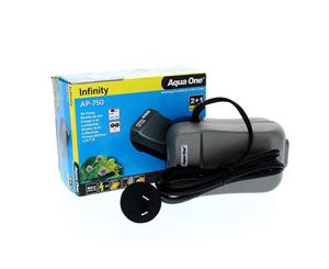 AP750 Infinity Air Pump Twin 2 x 200 L/Hr 11131 Fish Tank Aquarium Aqua One