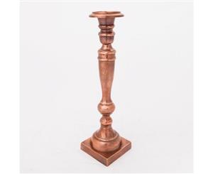 ATHENA 48cm Single Candle Stand - Aluminium with Antique Copper Finish