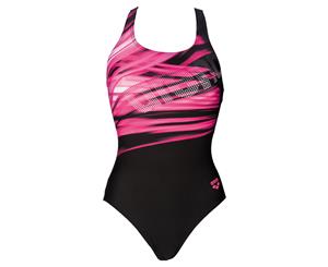 Arena Women's Phenix One-Piece Swimsuit - Black/Freesia Rose