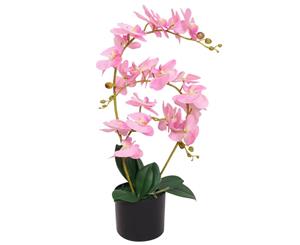 Artificial Orchid Plant with Pot 65cm Pink Fake Foliage Floral Decor