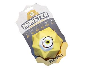 Aussie Dog Monster Treat Eye Ball - Durable Floating Fetch & Treat Toy [Colour Yellow]