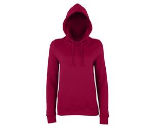 Awdis Just Hoods Womens/Ladies Girlie College Pullover Hoodie (Burgundy) - RW3481