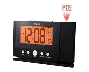 BALDR LCD Digital Projection Alarm Clock Dimmable Time Projector