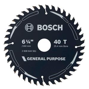 Bosch 160mm 40T TCT Circular Saw Blade for Wood Cutting - GENERAL PURPOSE