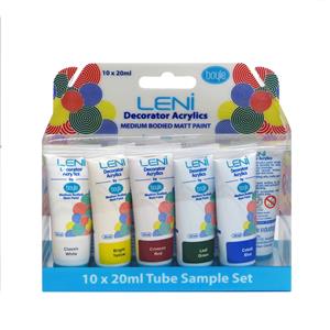 Boyle 20ml Matt LENi Decorator Acrylics Paint - 10 Pack