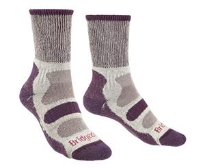 Bridgedale Womens Hike Lightweight Coolmax Walking Socks - Plum