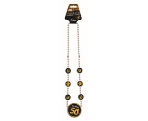 Bristol Novelty 50Th Birthday Necklace (Silver/Black/Gold) - BN2484