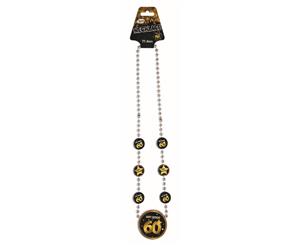 Bristol Novelty 60Th Birthday Necklace (Silver/Black/Gold) - BN2485