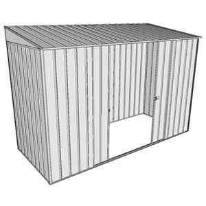 Build-A-Shed 1.2 x 3.0 x 2.0m Zinc Skillion Double Sliding Side Door Shed - Zinc