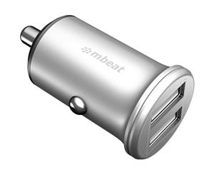 C248 MBEAT Mini Cig Dual USB Car Charger 2Xusb 5V 2.4A Aluminium Max. Output 5V DC / 2.1A MINI CIG DUAL USB CAR CHARGER