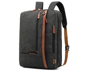 CBL Convertible Backpack 17.3 Inch Laptop Business Briefcase-Canvas Black