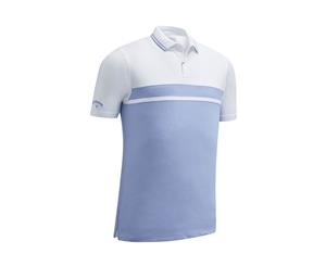 Callaway Colour Blocked Pique Polo - Brunnera Blue - Mens