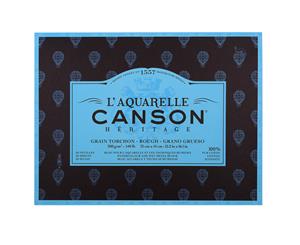 Canson Heritage Watercolour Block - 20 Sheets - 300gsm - 12" x 16" (31 x 41cm) - ROUGH