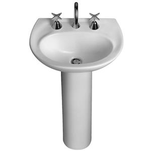 Caroma Concorde 500 White Wall Basin with 1 Tap Hole