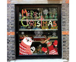 Cartoon Santa Claus Window Stickers Decoration (Size115cm x 81cm)