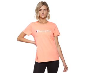 Champion Women's Script Short Sleeve Tee / T-Shirt / Tshirt - Summer Sunset