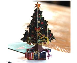 Colorful Christmas Tree Pop Up Greeting Card