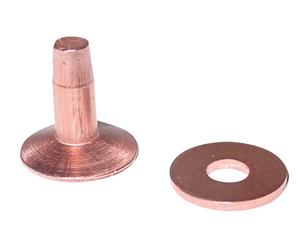 Copper Rivets And Burrs 3/8" To 3/4"- Mixed Sizes No 8 Gauge 100G