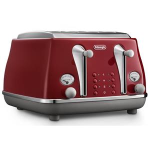 DeLonghi Icona Capitals 4 Slice Toaster (Tokyo Red)