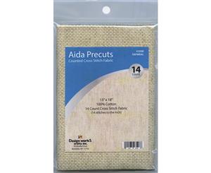 Design Works Gold Quality Aida 14 Count 15 inchX18 inch - Oatmeal