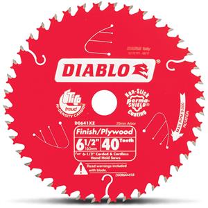 Diablo 165mm 40T TCT Circular Saw Blade for Wood Cutting - Finish