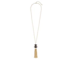 Diamond Tassel Necklace Gold