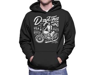 Divide & Conquer Daytona Motor Co Biker Men's Hooded Sweatshirt - Black