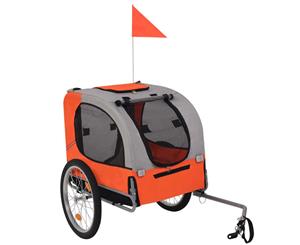 Dog Bike Trailer Orange Pet Bicycle Travel Stroller Jogger Pushchair