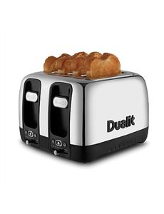 Domus 4 Slice Toaster Polished with Black Trim