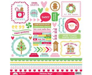 Doodlebug - This & That Cardstock Stickers 12x12 inch - Christmas Magic