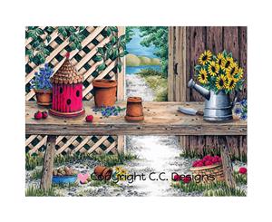 DoveArt Cling Stamp 5.25&quotX4"-Garden Bench