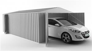 EasyShed 6030 Tall Garage Shed - Zincalume