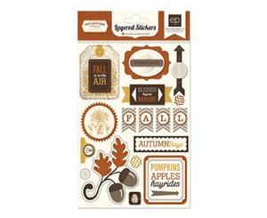 Echo Park - Reflections Collection - Fall - Layered Cardstock Stickers