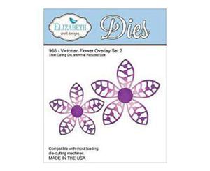 Elizabeth Craft Metal Die Victorian Flower Overlay Set 2