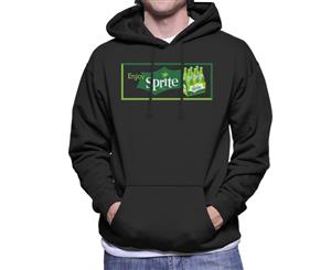 Enjoy Sprite Vintage Crate Logo Men's Hooded Sweatshirt - Black