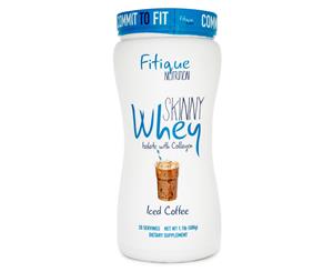 Fitique Nutrition Skinny Whey Isolate + Collagen Protein Powder - Iced Coffee 500g