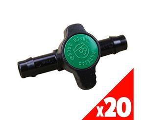 GREEN BACK VALVE 13mm Low Dens. Fittings Garden Water Irrigation 45505 BAG of 20