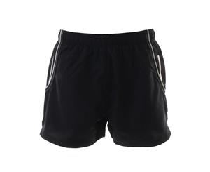 Gamegear Womens/Ladies Cooltex Active Training Shorts (Black / White) - RW3169