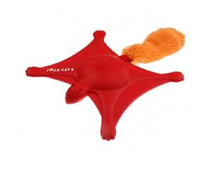 Gigwi Lets Fly Squirrel Squeaker Plush Red