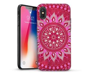 Hot Pink AZTEC TRIBAL Dual Layer heavy duty Case Cover For Apple iPhone XR