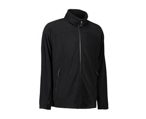 Id Mens Zip N Mix Active Fleece Jacket (Black) - ID425