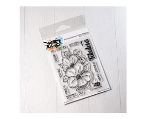 Ink On 3 - Dogwood Flower 3x4 inch Clear Stamp Set