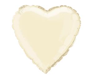 Ivory Heart 45cm Foil Balloon Packaged