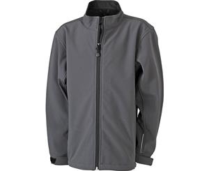 James And Nicholson Childrens/Kids Softshell Jacket (Carbon Grey) - FU351