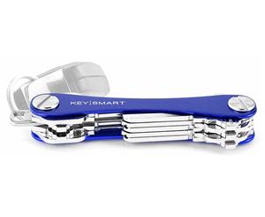 KeySmart - Compact Key Holder and Keychain Organizer (up to 14 Keys) Blue