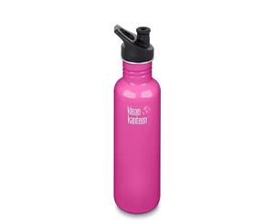 Klean Kanteen Stainless Steel Water Bottle 800ml - Sports Cap 8 Colours - Orchid